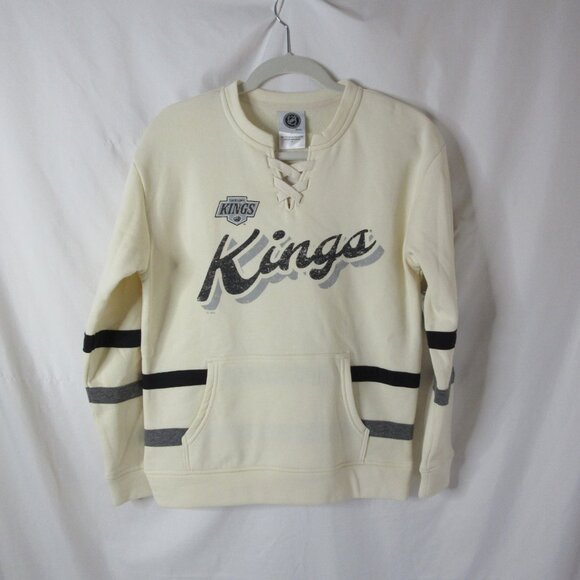 Los Angeles LA Kings NHL Hockey Fan Sweatshirt Sweater Off White Size Small NWT - Picture 1 of 8